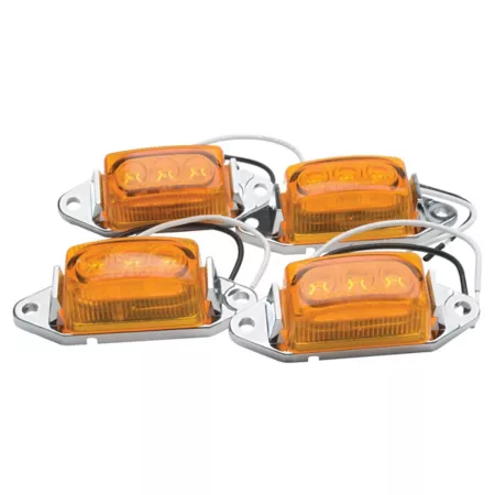 RoadPro Low Profile Marker Light Amber 4 Pack. Clearance & Side Marker Lights