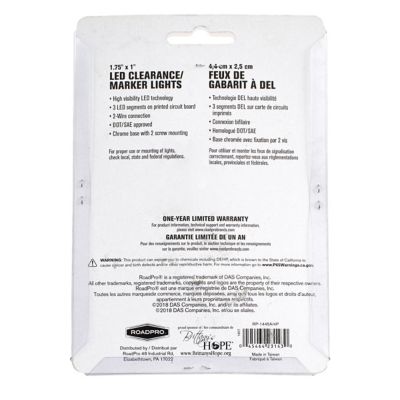 Image showing 5 th RoadPro Low Profile Marker Light, Amber, 4 pk.