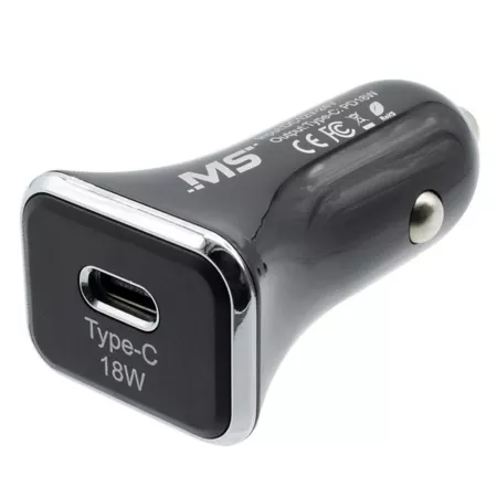 MobileSpec MBS 18W Type-C Car Charger Black Cell Phone Accessories