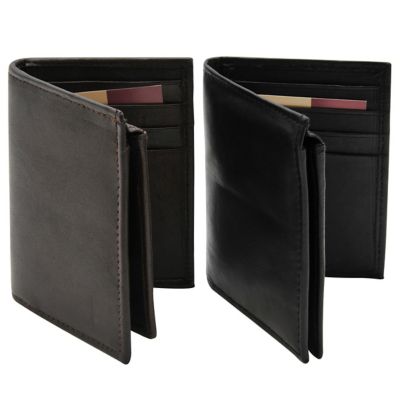 BlackCanyon Outfitters Mens Leather Bi-Fold Wallet with Rfid Blocking L-Shaped Billfold