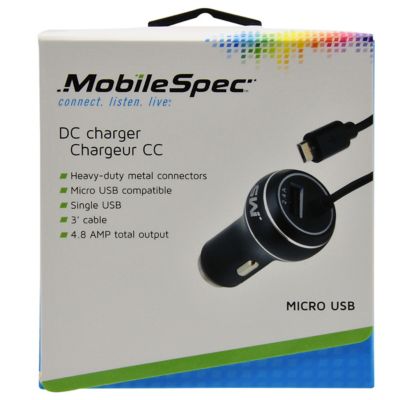 Image showing  Micro 2.4A USB Car Charger, Small 12V Adapter Usb Cable for Android and Other Devices 4.8A, Black