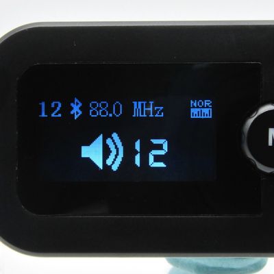 Image showing  12V Charger with 2.1A USB Port Fm Transmitter Hands-Free Mic and Large LED Display Bluetooth Transmitter