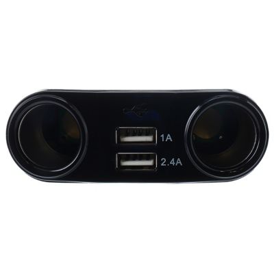 Image showing  4-Way 12-Volt Adapter - Truck Adapter with 2 12V Ports and 2 USB Ports