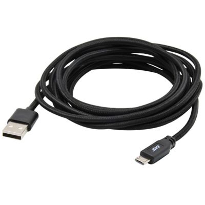 MobileSpec Ms 10 ft. Micro to USB Charge and Sync Cable, Black