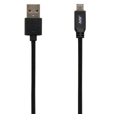 Image showing  Ms 10 ft. Micro to USB Charge and Sync Cable, Black