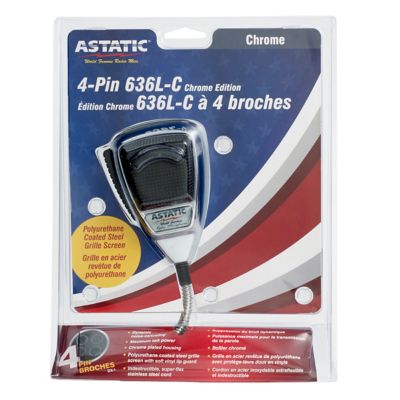 Image showing  Noise Cancelling 4-Pin CB Mic, Chrome