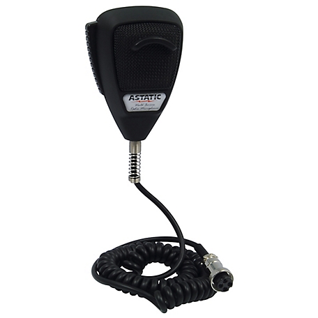 Astatic Noise Cancelling 4-Pin CB Mic, Silver