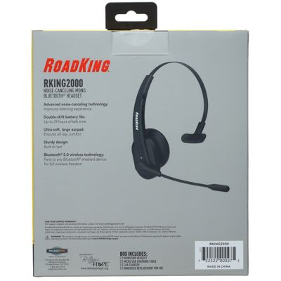 Image showing 6 th RoadKing Noise Cancelling Bluetooth Trucker Headset Wireless Headphones W Mic Up to 32 ft.