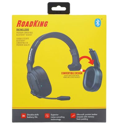 Image showing 6 th RoadKing Noise Cancelling Bluetooth Headset Wireless Trucker Headset Mono to Stereo