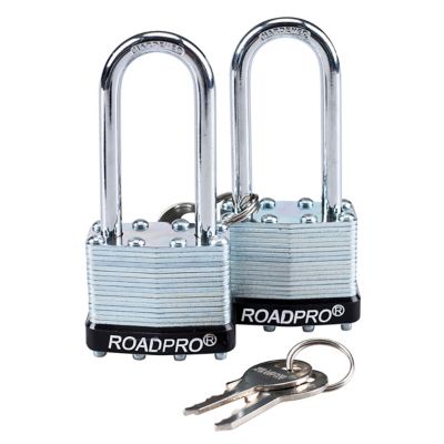 RoadPro Padlock 2 Pack 1.5 in. Laminated 2 in. Sh