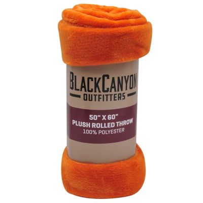 Image showing 5 th BlackCanyon Outfitters Plush Rolled Throw 4 x 5 ft. Throw Blanket for Couch Or Car and Travel, Bc018009