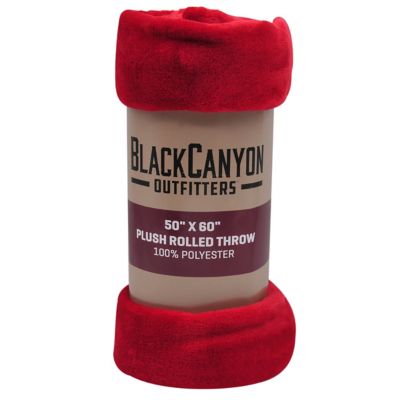 Image showing 6 th BlackCanyon Outfitters Plush Rolled Throw 4 x 5 ft. Throw Blanket for Couch Or Car and Travel, Bc018009