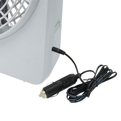 Image showing  10 in. Indoor/Outdoor Fan 12V or Battery Dual Power Portable Travel Fan, 1,000 CFM