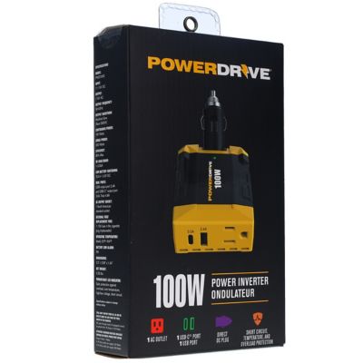 Image showing  100W Power Inverter Dc 12V to 110V Ac Converter for Car Or Truck Plug Adapter with Usb - 100 Watts