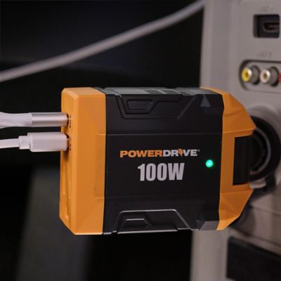 Image showing 5 th PowerDrive 100W Power Inverter Dc 12V to 110V Ac Converter for Car Or Truck Plug Adapter with Usb - 100 Watts