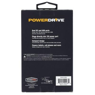 Image showing  12V 2-Way Corded Adapter with 2 Usb Port