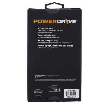 Image showing  12V 3-Way Adapter with Usb Port -Power Splitter 10 Amp-Black