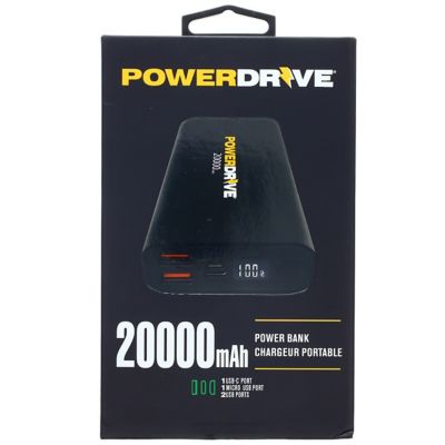 PowerDrive 20000 Mah Power Bank - Changing Bank 2 Usb Ports Fast-Charging