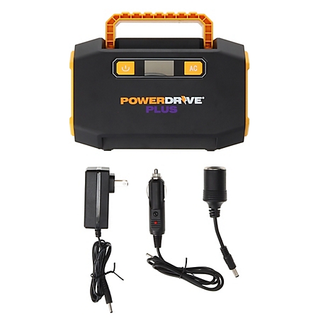 PowerDrive Portable Power Station 150W Backup Battery Outdoor Gasless Generator 2 Ac Outlets and 3 Dc Outlets