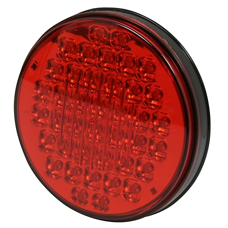 RoadPro Red 4 in. LED Chrm Back Sealed Stp/Tail/