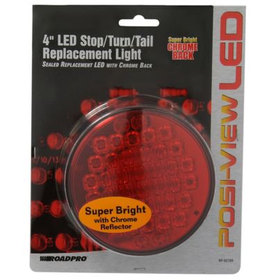 Image showing  Red 4 in. LED Chrm Back Sealed Stp/Tail/