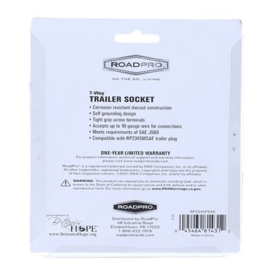 Image showing  7-Way Electrical Trailer Socket 7-Pin Connector, RP2345FSAE