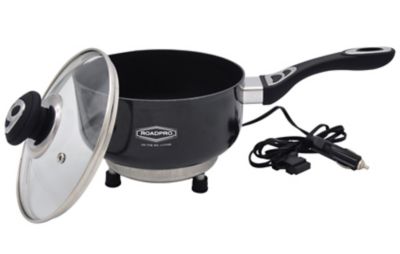 Image showing  12-Volt Portable Saucepan 12V Pot with Non-Stick Surface - Black
