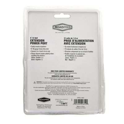 Image showing  12V Auxiliary Power Outlet 12-Volt Extension Power Port with 6 ft. Cord