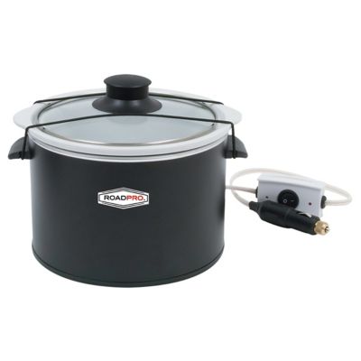 Image showing  12-Volt 1.5 qt. Travel Slow Cooker for Camper Truck and Off-Grid 12V Cooking Meal Crock Black