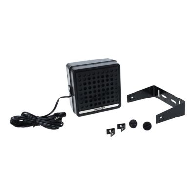 Image showing  4 in. CB Extension Speaker 12 Watts with 10 ft. Cord 3.5Mm Plug Small CB Speaker - Black