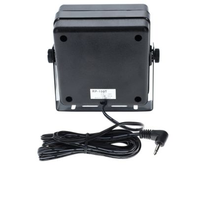 Image showing  4 in. CB Extension Speaker 12 Watts with 10 ft. Cord 3.5Mm Plug Small CB Speaker - Black