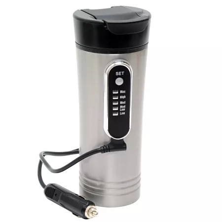 RoadPro 12 volt 15 oz 12V Electric Heated Coffee Cup Self Heating Coffee Cup Coffeemakers & Kettles