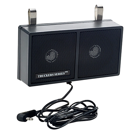 RoadPro CB Extension Speaker Small Visor Mount 3 in. x 5.5 in. Twin CB Radio Extension Speaker W 6 ft. Cord