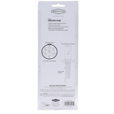 Image showing 6 th RoadPro 7-Way Electrical Trailer Plug with Cable Guard 7-Pin Trailer Wiring Connector, RP2345MSAE