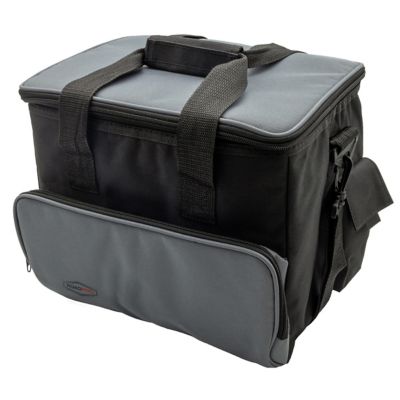 RoadPro 12-Volt Soft Sided Cooler Bag Portable Camping Electric Cooler - Black and Gray
