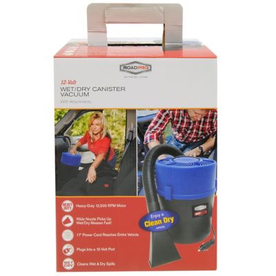 Image showing 5 th RoadPro 12 Volt Wet Dry Vacuum Cleaner Canister Vac 12V Portable Car and Truck Vac 1 gal.