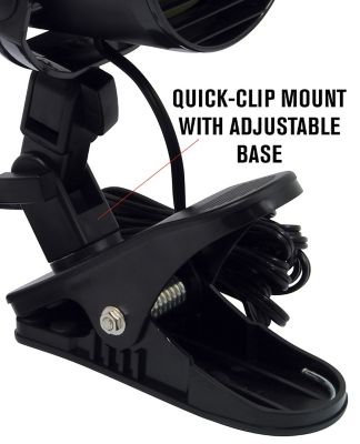 Image showing 6 th RoadPro 14.6 in. Indoor/Outdoor Small 12V Tornado Truck Fan with Mounting Clip, 1,000 CFM