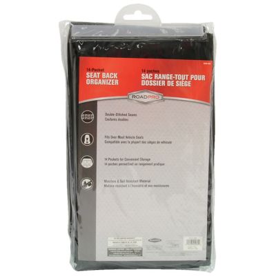 Image showing  Seat Back Organizer Front Seat Or Car Seat One-Size-Fits-All Organizer 29 in. x 18 in. - Black