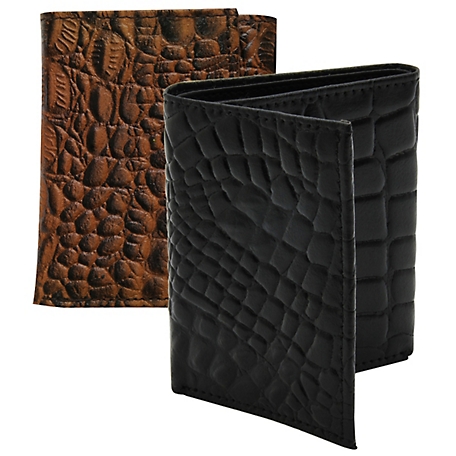 BlackCanyon Outfitters Trifold Wallet for Men Leather Folding Rfid Blocking with Id Window