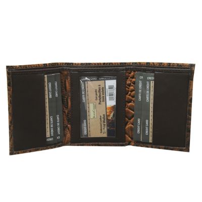 Image showing  Trifold Wallet for Men Leather Folding RFID Blocking with ID Window