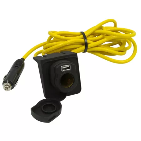 Wilson Antennas 12 Foot Extension Cord with 12 Volt Adapter - Cigarette Lighter Socket Splitter - Yellow Cell Phone Accessories