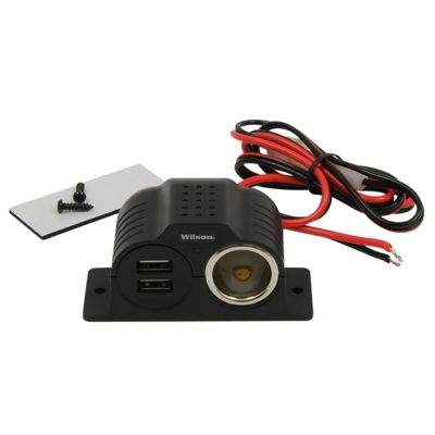 Image showing  12V Power Outlet Adapter Car 12-Volt Socket Splitter with 10Amp Fused Power Cord 2 Usb Ports