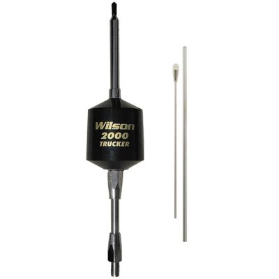 Wilson Antennas T2000 Series Black Mobile CB Trucker Antenna with 5 in. Shaft 49 in. Steel Whip 3500 Watts