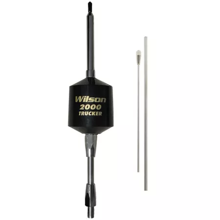 Wilson Antennas T2000 Series Black CB Trucker Mobile Antenna with 5 in Shaft 49 in Steel Whip 3500 Watts Antennas