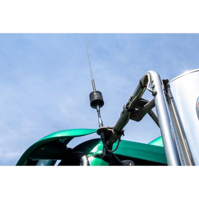 Image showing  T2000 Series Black Mobile CB Trucker Antenna with 5 in. Shaft 49 in. Steel Whip 3500 Watts