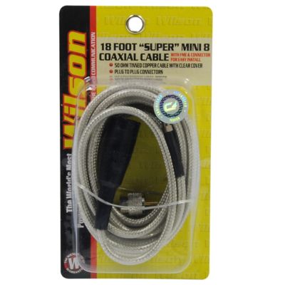 Image showing  18 ft. Coax Cable with Pl-259 Connectors - CB Coax Cable Mini R8