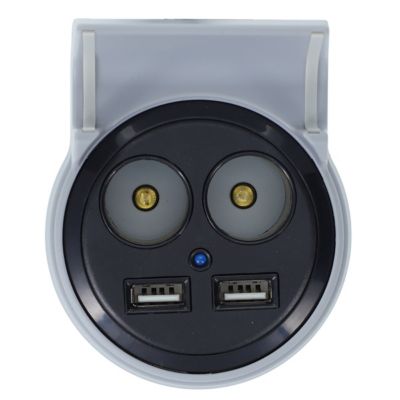 Image showing  12V Double Power Outlet Double Usb Phone Cup Holder Gps Stand