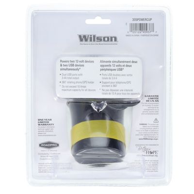 Image showing  12V Double Power Outlet Double Usb Phone Cup Holder Gps Stand