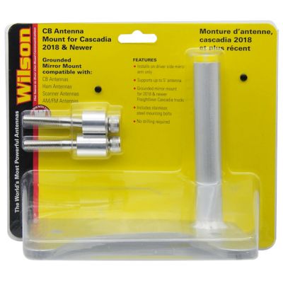 Image showing  CB Antenna Mount for Freightliner Cascadia 2018 and Newer-Grounded Mirror Mount