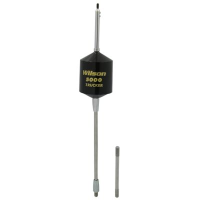 Wilson Antennas T5000 Trucker Series CB Antenna - Center Loaded Mobile 2 Shafts 49 in. Whip 5000 Watts - Black